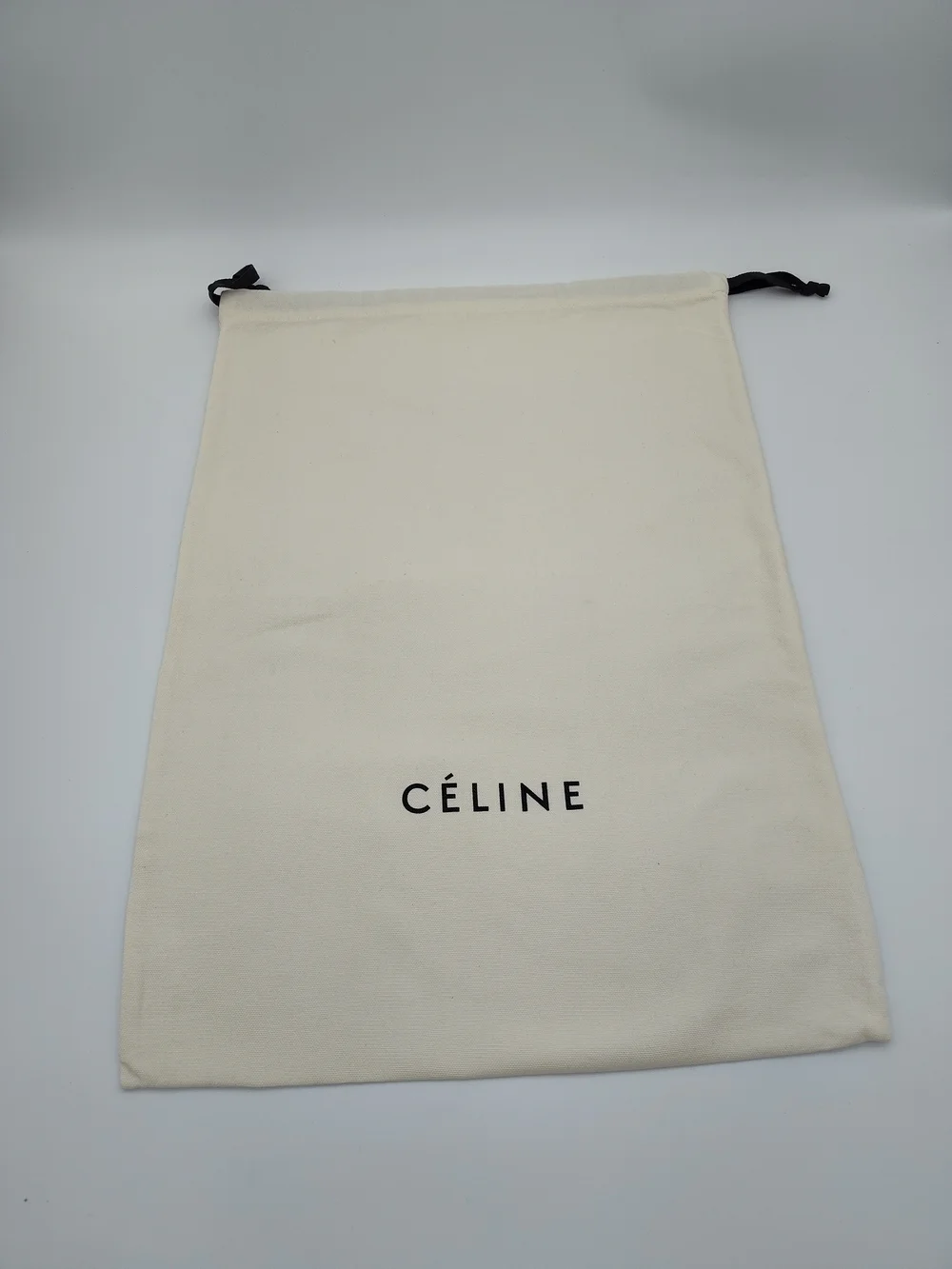 CÉLINE Dust Bag 22x16 Cream Drawstring Storage Shoe Travel Organizer Pouch EUC